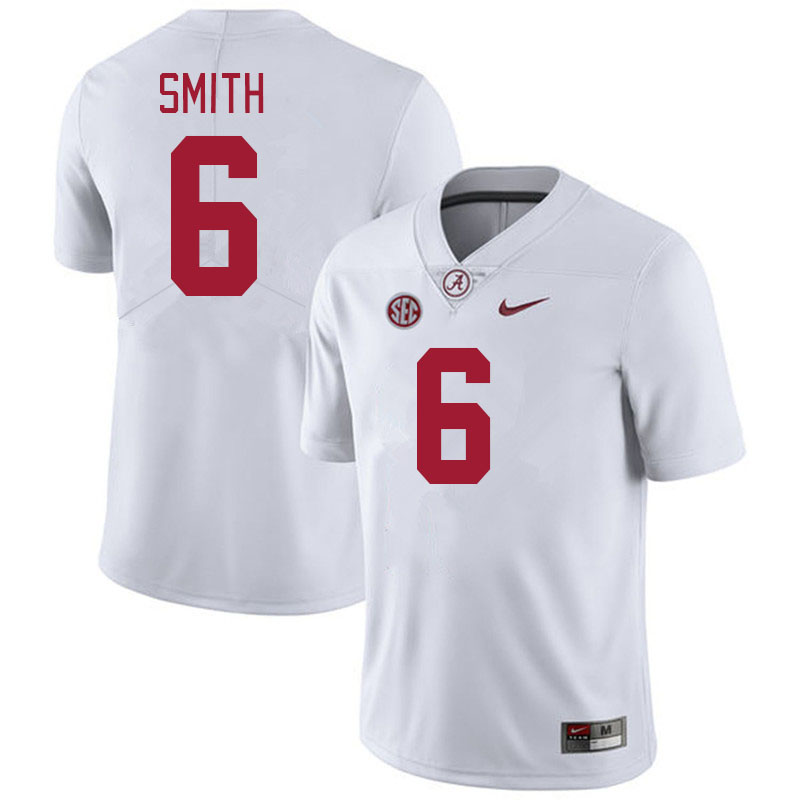 #6 DeVonta Smith Alabama Crimson Tide Jerseys Football Stitched-White